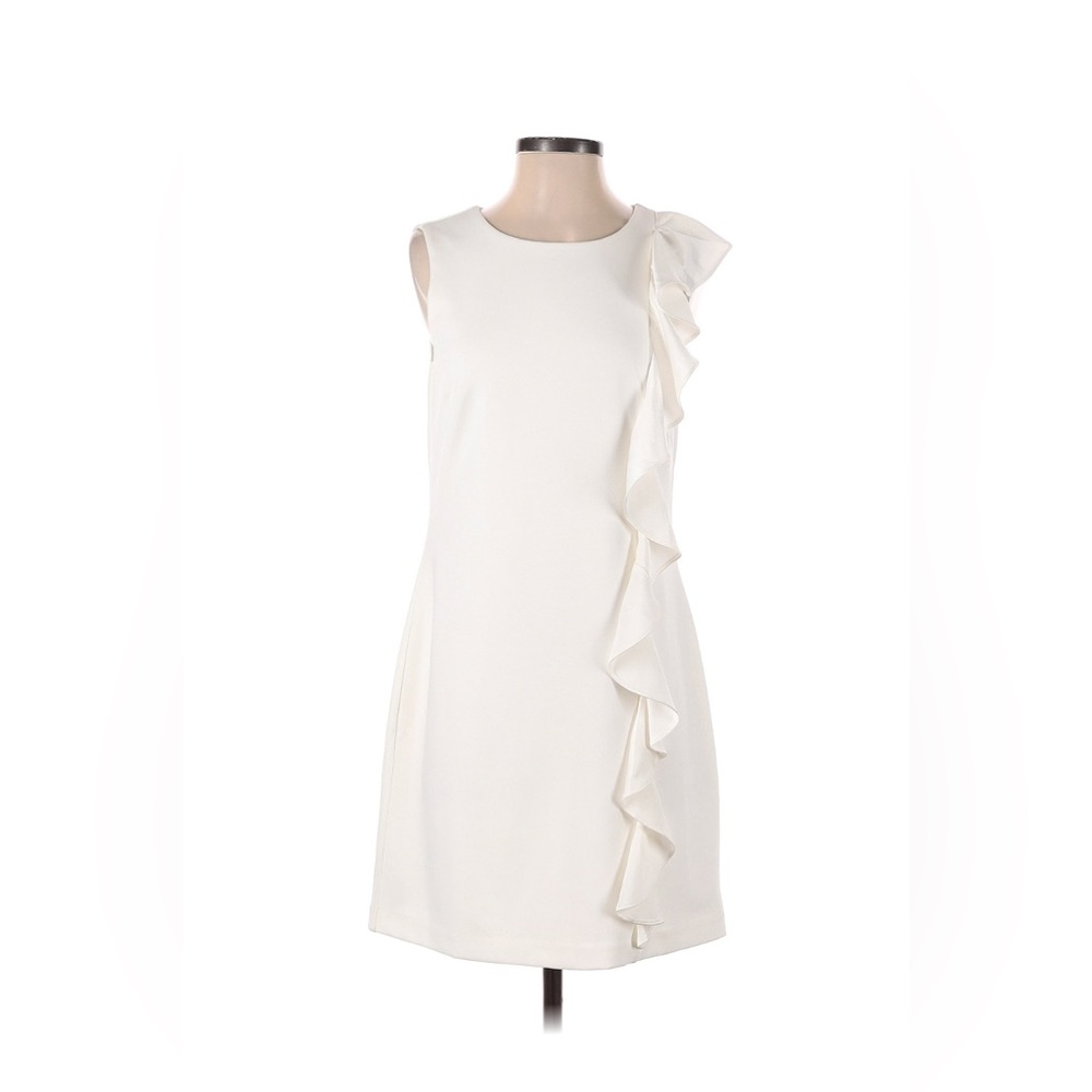 Elegant White Ruffle Dress